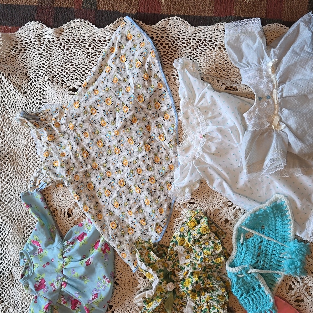 Vintage Doll Clothes Lot, as Shown VNVC